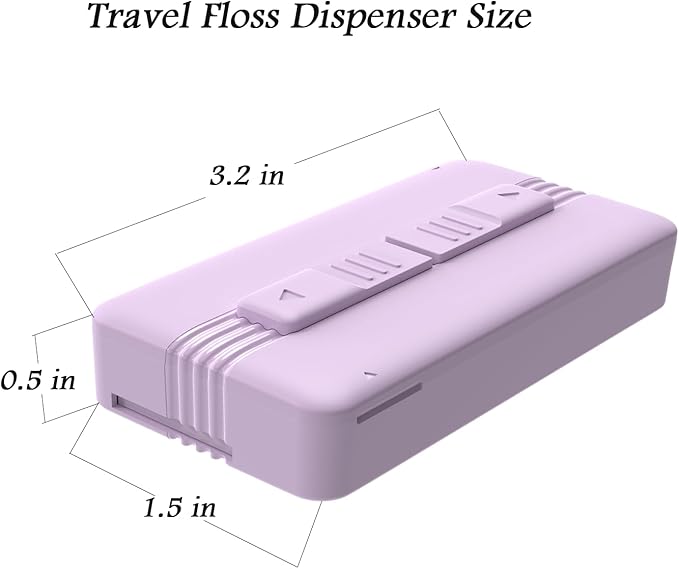 Holy rose Portable Flosser Dispenser with Twin-Line Dental Floss Picks Floss 10 Count,Two-Way Dispense Floss Stick Mint Flavor,Portable Case is Travel Most Effective Tool for Oral Care.