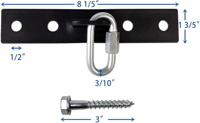 Qualward Heavy Bag Hanger Bracket for Wood Beam, Stainless Steel Swing Hangers Ceiling Wall Mount-StrideForce Fitness