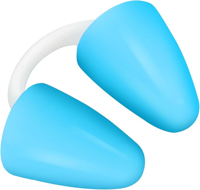Painless Nose Plugs for Swimming,Nose Plugs for Swimming for Kids (Age 6+) and Adults, Ensure Comfort and Safety in The Water (Blue, Large)-StrideForce Fitness