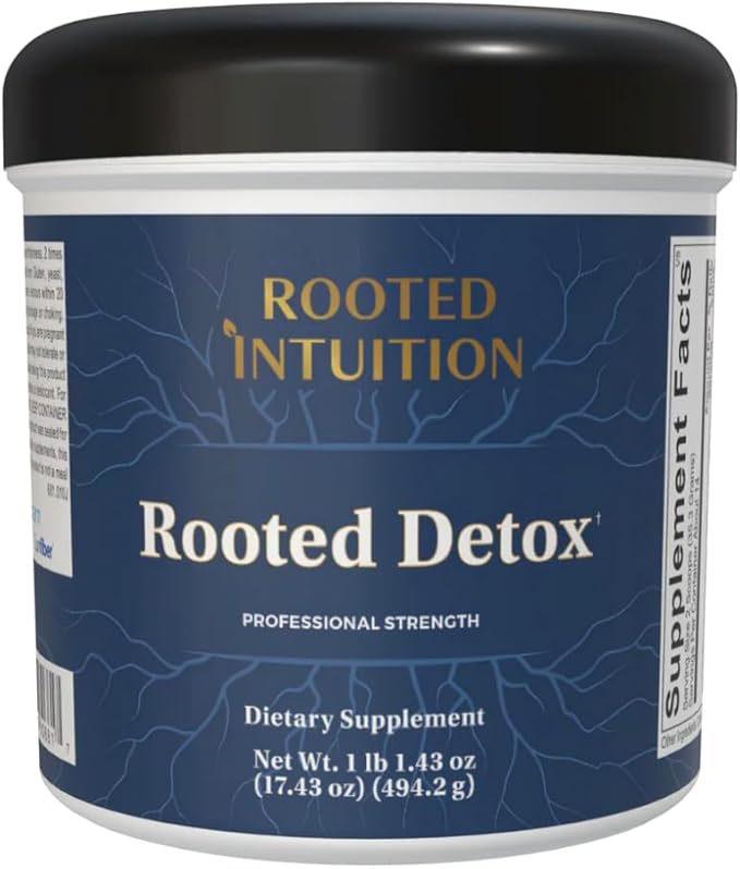 Rooted Detox | Phase II & III Liver Cleanse Powder with Brown Rice Protein Fiber & Alkalinizing Phytonutrients | Sugar Free | 17.43 oz-StrideForce Fitness