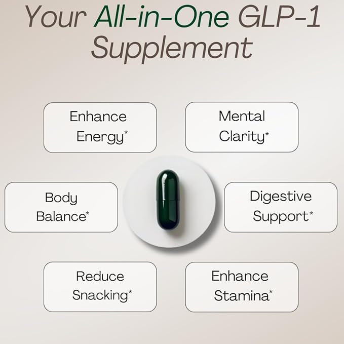 GLP-1 Supplement for Women and Men | Hunger & Metabolism Support - Expert Formulated to Support GLP1 Naturally | Probiotic and Prebiotic (60 Capsules)-StrideForce Fitness