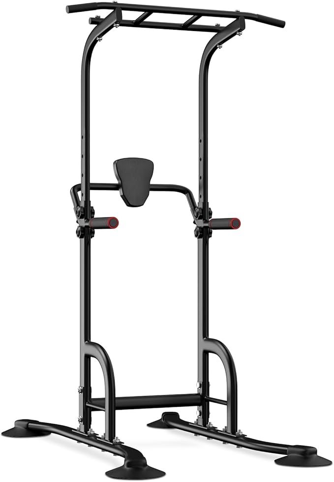 BangTong&Li Power Tower, Pull Up Bar Dip Station/Stand for Home Gym Strength Training Workout Equipment-StrideForce Fitness