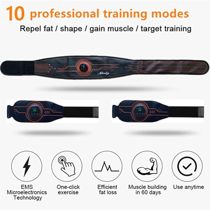 Abs Stimulator Muscle Training Fitness Workout Equipment Ab Core Toner Belt for Abdominal/Arm/Leg Full Set Fit 23''-60'' man and woman-StrideForce Fitness