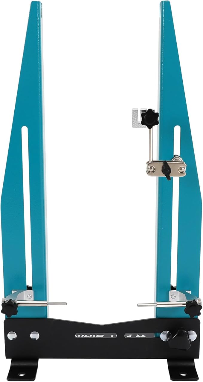 Bicycle Wheel Truing Stand, Bike Repair Truing Bearing Stand with 360° Swivel Dual Adjustment & Thickened Base, Professional Bicycle Wheel Repair Steel Bearing Bracket Rim for Wheels up to 3.5"-5.9"-StrideForce Fitness