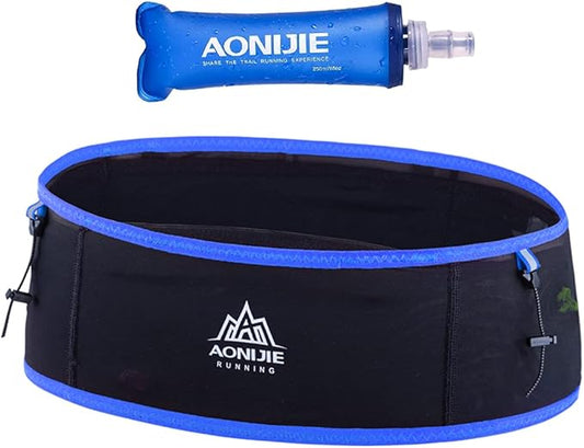 AONIJIE Lovtour Running Belt Waist Pack, Flip Waist Belt,with 250ml Soft Water Bottle Free and Lightweight for Marathon Climbing Jogging Cycling Workout Fitness Mobile Phone Holder-StrideForce Fitness