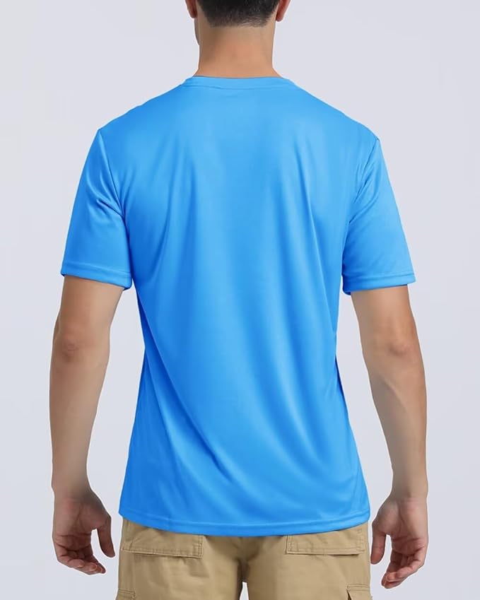 Boladeci Men's Swim Shirt Short Sleeve UPF 50+ Sun Protection SPF UV Moisture Wicking Lightweight Quick Dry Rash Guard-StrideForce Fitness