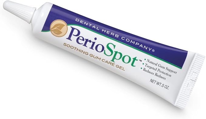 Dental Herb Company - PerioSpot Mouth Sore and Gum Care Gel - Soothes and relieves discomfort from Canker sores and Gum Irritation (.5 oz.)