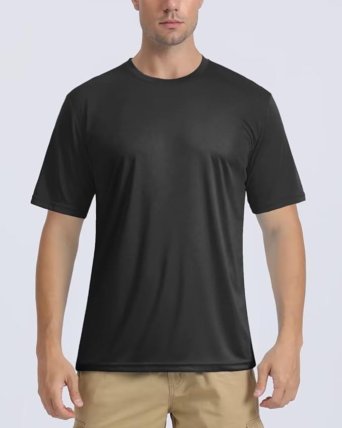 Boladeci Men's Swim Shirt Short Sleeve UPF 50+ Sun Protection SPF UV Moisture Wicking Lightweight Quick Dry Rash Guard-StrideForce Fitness