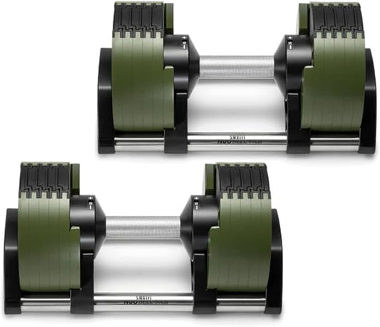 SMRTFT NUOBELL Adjustable Dumbbells | The Original All-in-One NUOBELL Adjustable Dumbbell Set | Feel Real Like Traditional Dumbbells | Highly Durable | Best 2 Year Warranty-StrideForce Fitness