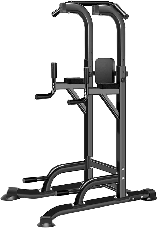 Power Tower Adjustable Height Pull Up & Dip Station Multi-Function Home Strength Training Fitness Workout Station for Home Gym-StrideForce Fitness