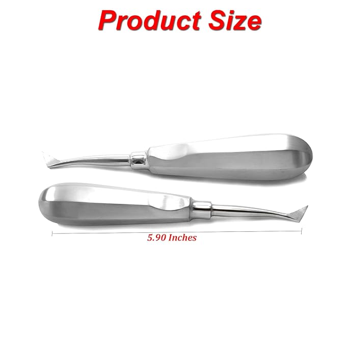 MEDSPO Professional Dental Instruments Osteotome Periotome Luxating Elevator Implant | Orthodontic PDL Teeth | Surgical Root Extraction Spreading (Cryer Elevator set of 2)