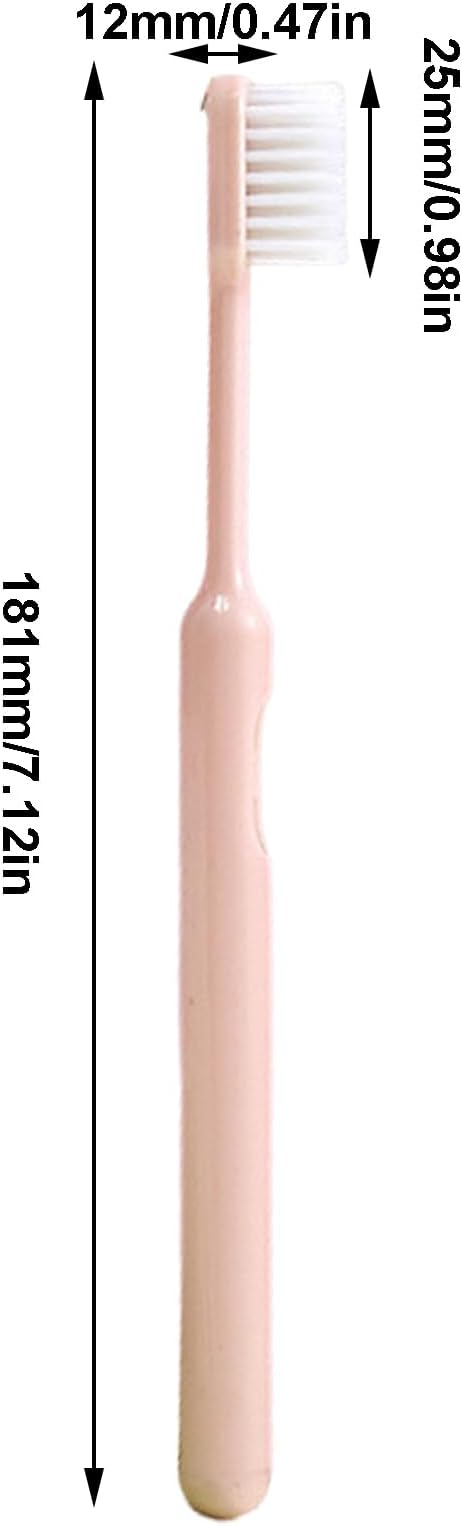 Soft Bristles Toothbrush Travel, Cleaning Toothbrush Sensitive Teeth, Round Handle with Comfort Grip, Multicolor for Bathroom Accessories, Portable Care for Students Household Use