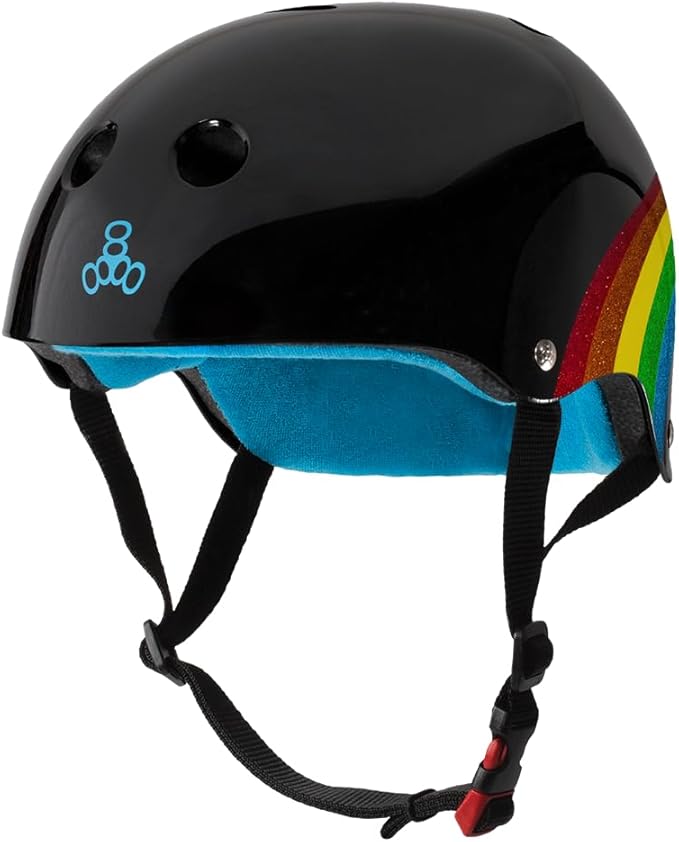 Triple Eight Certified Sweatsaver Helmet for Skateboarding, BMX, Roller Derby, Roller Skating, Inline Skating, Scooter and Bike-StrideForce Fitness