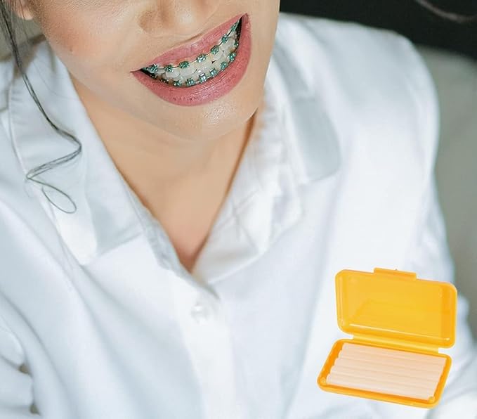 OBTANIM 24 Pack White Braces Wax Dental Care Orthodontic Wax for Braces Wearer