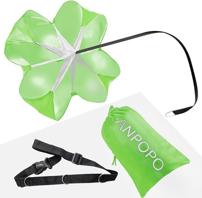 Bfsmile Running Speed Training 56" Parachute with Adjustable Strap, Free Carry Bag. Speed Chute Resistance Running Parachute for Kids Youth and Adults-StrideForce Fitness