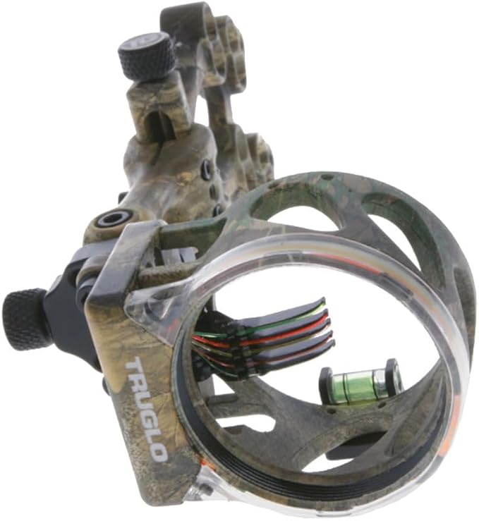 TRUGLO VEROS 5-Pin Durable Ultra-Bright Lightweight Micro-Adjustable Archery Hunting Bow Sight with Decreasing Diameter Pins Design & Large Circular Field of View - for Right & Left-Handed Shooters-StrideForce Fitness