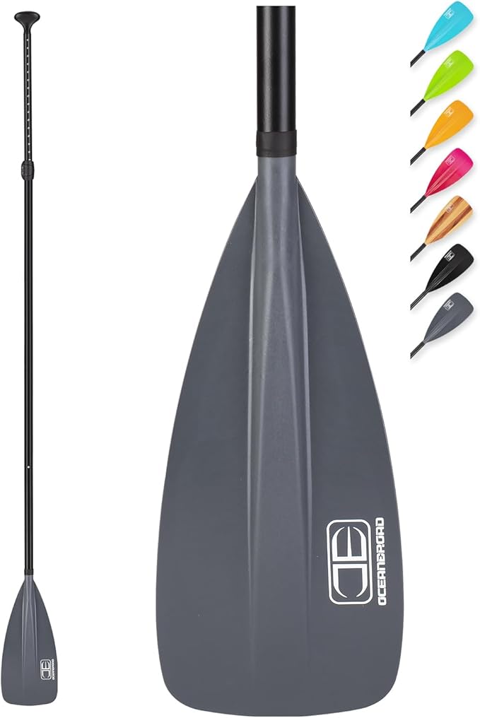 OCEANBROAD SUP Paddle - Adjustable Stand-Up Paddle for Paddleboard Kayak, Adjustable Aluminum Alloy Shaft with Reinforced Nylon Blades-StrideForce Fitness