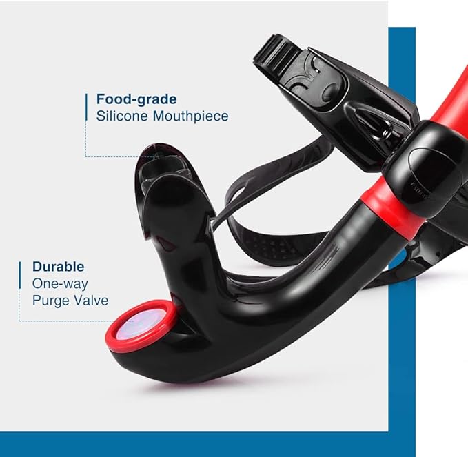 ZIONOR Snorkel Lap Swimming Swimmer Training Diving Snorkeling Comfortable Mouthpiece One-Way Purge Valve for Pool Open Water-StrideForce Fitness