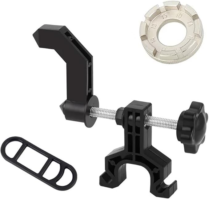 Portable Bicycle Wheel Truing Stand Bike Mini Rims Adjustment Repair Mount Tools Spoke Wrench Black-StrideForce Fitness