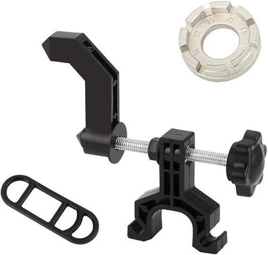 Portable Bicycle Wheel Truing Stand Bike Mini Rims Adjustment Repair Mount Tools Spoke Wrench Black-StrideForce Fitness