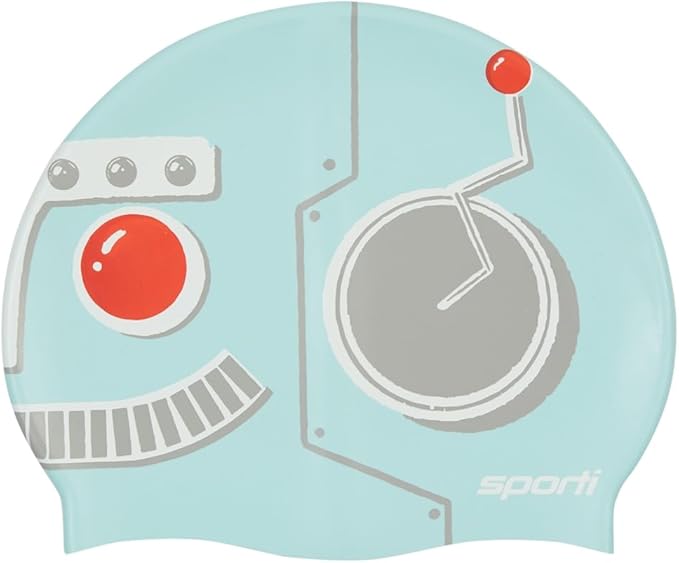 Sporti Silicone Swim Cap for Kids, Unisex Youth Swimming Cap, Protection Bathing Caps for Your Children, Aged 2-10-StrideForce Fitness