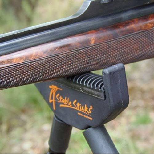 4 Stable Sticks® Essential 4 Points Bipod Shooting Sticks - Lightweight Aluminium, Extrem Stability for Hunting and Shooting, Foldable and transportable-StrideForce Fitness