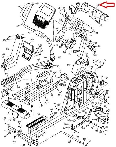 Hydra Fitness Exchange Front Stabilizer Cover 350885 Works with Elite 12.9T NTEL712140 Elliptical-StrideForce Fitness