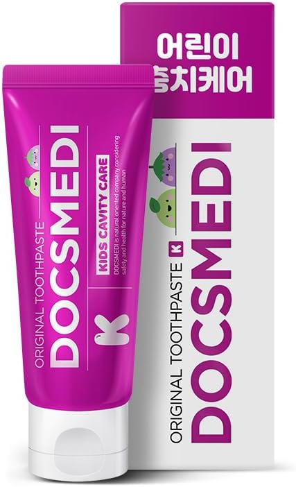 DOCSMEDI Doctrust K Kid-Friendly Toothpaste with 922 ppm Fluoride/Cavity Prevention/Dermatologically Tested/SLS Free, Parabens Free, Saccharin Free, Sugar Free/Natural Toothpaste