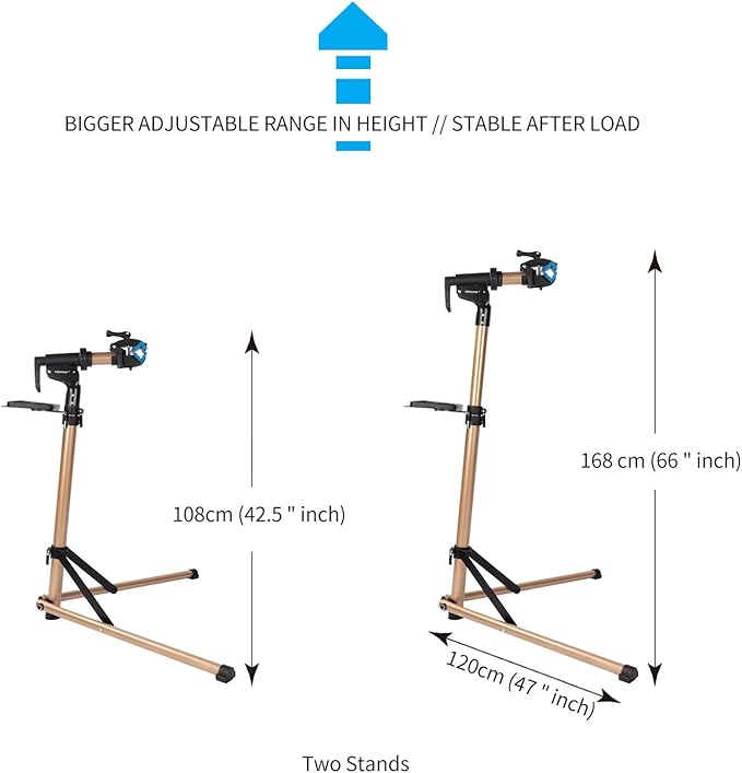 Bike Repair Stand -Shop Home Bicycle Mechanic Maintenance Rack，bike rack (red（two legs）)-StrideForce Fitness