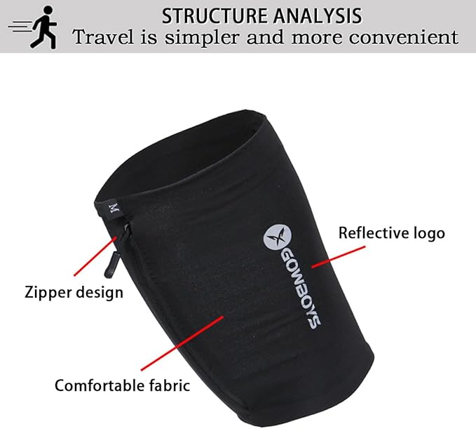 Running Phone Armband for Men Women,Universal Arm Bands for Phones Below 8 Inches,Waterproof Cell Phone Armband for Hiking,Running,Cycling,Climbing(Black M)-StrideForce Fitness