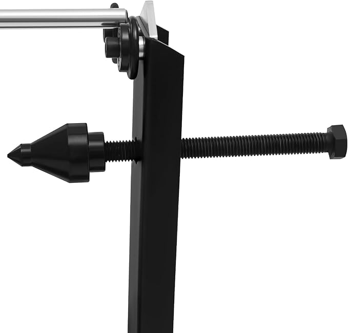 Motorcycle Bike Wheel Balancer, Tire Balancer Stand with Adjustable Foot Pads & Centering Cones, Professional Bicycle Wheel Repair Steel Bearing Bracket Rim for Wheel Axle Diameter 0.55in-StrideForce Fitness