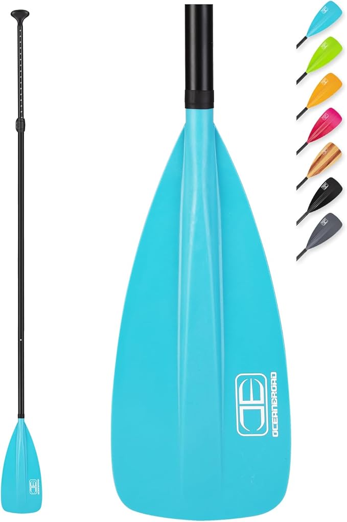 OCEANBROAD SUP Paddle - Adjustable Stand-Up Paddle for Paddleboard Kayak, Adjustable Aluminum Alloy Shaft with Reinforced Nylon Blades-StrideForce Fitness