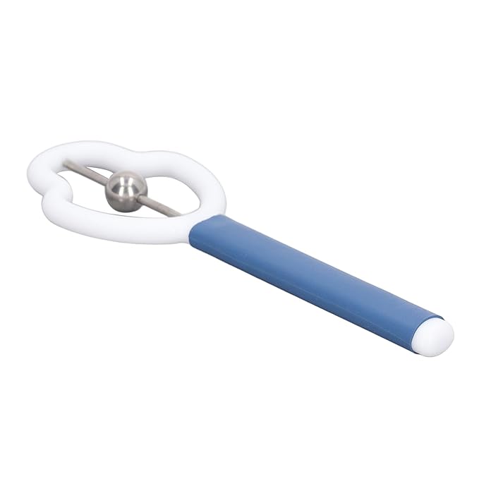 ANGGREK Oral Muscle Training Tool, Safe Tongue Tip Exercise Tool Gourd Shaped Portable Ergonomic for Dysarthria for Children (Blue White)