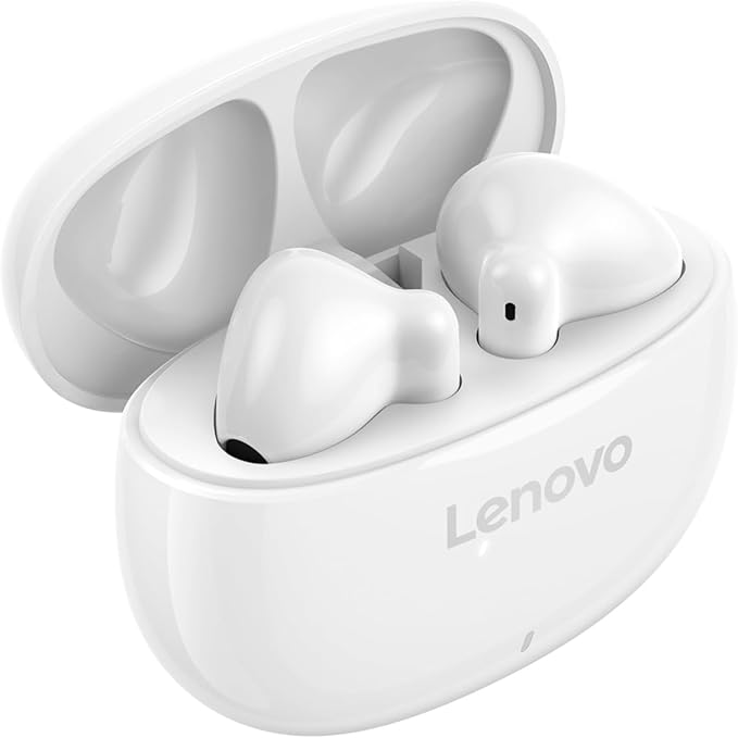 Lenovo E310 True Wireless Stereo Earbuds Bluetooth 5.3 ENC Noise-Cancelling with 13mm Speaker Type-C Charging 20h Battery Life for Music Calls Comfortable Fit Wireless - White-StrideForce Fitness