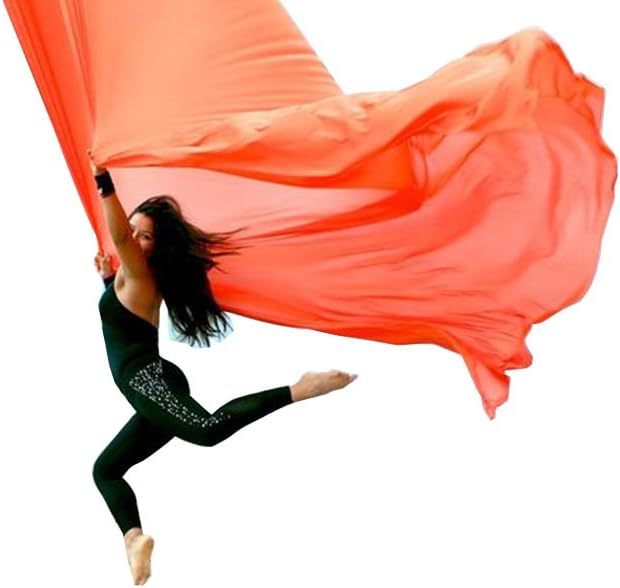 DASKING Aerial Silks Starter Kit - Durable 11Yards of Aerial Yoga Hammock with Hardware, Aerial Swing for Acrobatic Flying Yoga & All Levels (Aerial Rigging Point Up to 14ft)-StrideForce Fitness