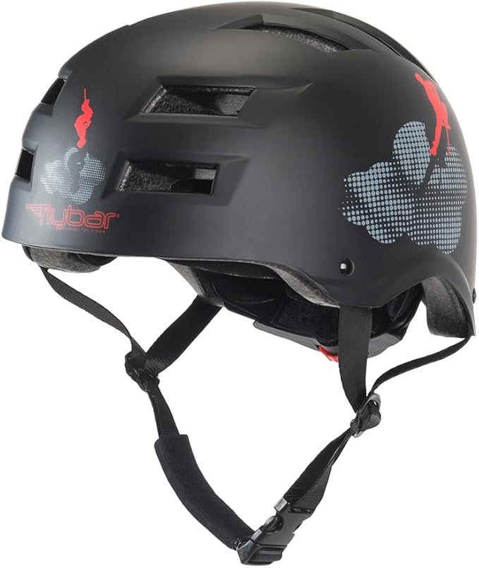 Flybar Bike Helmet- Multi Sport Dual Certified Adjustable Dial, Lightweight Skateboard Helmet, Roller Skating, Pogo, Electric Scooter, Snowboard, Boys and Girls Kids- Adults Helmets-StrideForce Fitness