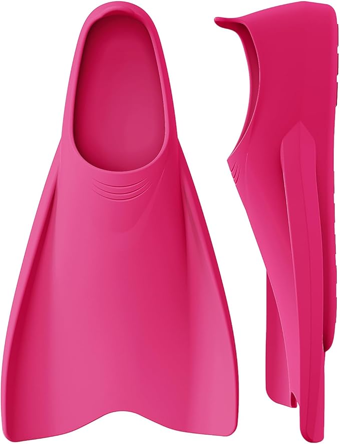 W WSTOO Streamlined Swimming Fins,Training Short Flippers,Silicone Swimming Flippers for Kids Adults Men and Women for Swimming Snorkeling and Diving-StrideForce Fitness