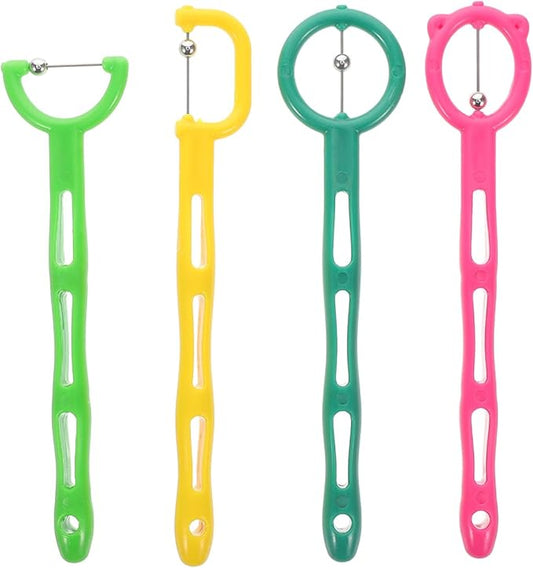 Garneck 4pcs Oral Muscle Trainer Tongue Exercise Tool for Speech Therapy Jaw Exerciser Swallowing Rehabilitation