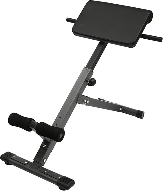 Roman Chair, Hyperextension Bench Roman Chair Adjustable Back Extension Machine Lower Back Exercise Equipment Multi-Functional Workout Bench for Home Gym Full Body Abs Glutes Core Muscles-StrideForce Fitness