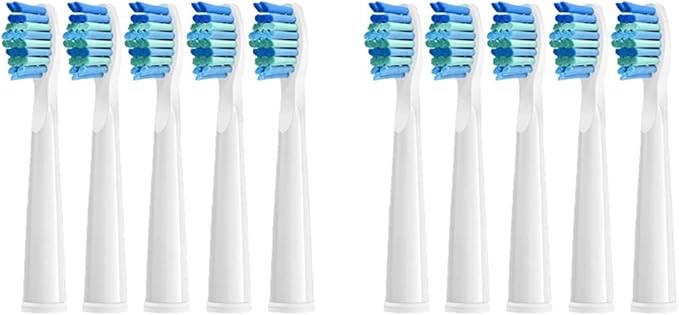 Replacement Electric Toothbrush Head Bristle Brush Refill ，Compatibility for Fairywill Refills FW-D1/FW-D3/FW-D7(10 PCS WT)