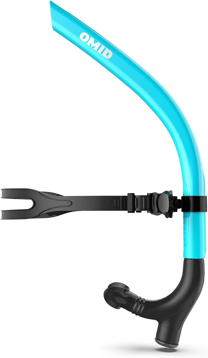 OMID SN1 Snorkel for Adult Youth, Diving Snorkel with One-Way Purge Valve, Food-Grade Silicone Mouthpiece-StrideForce Fitness