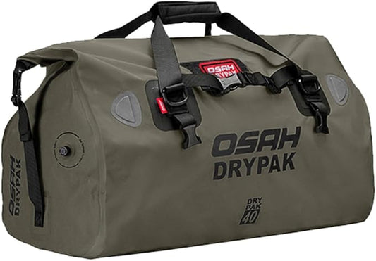 Waterproof Duffel& Luggage Bag - Motorcycle Dry Bag Tail Saddle Bags with Roll Top Closure,Large Storage Space,for Camping, Kayaking, Fishing & Traveling(Green, 40L)-StrideForce Fitness