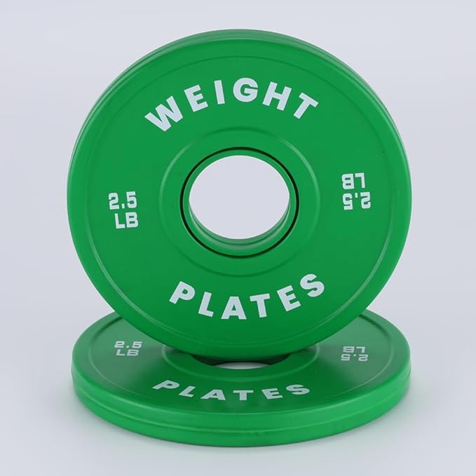 2 In Change Plates 1.25LB 2.5LB 5LB 10LB Fractional Weight Plates,Bumper Plates for Weight Lifting,Strength Training Gym Home,Rubber Coating-StrideForce Fitness