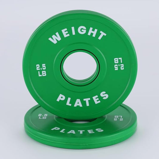 2 In Change Plates 1.25LB 2.5LB 5LB 10LB Fractional Weight Plates,Bumper Plates for Weight Lifting,Strength Training Gym Home,Rubber Coating-StrideForce Fitness