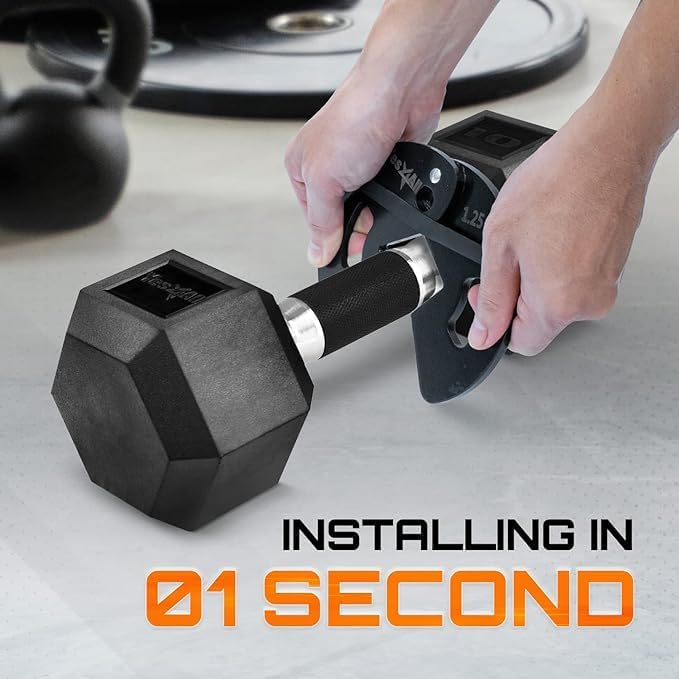 Yes4All Fractional Weight Plates Set, Available In Steel And Rubber, Set of 2/4/6 Plates in 1.25LB, 2.5LB, or 5LB Sizes, Micro Change Plates for Dumbbell and Olympic Barbell Weightlifting-StrideForce Fitness