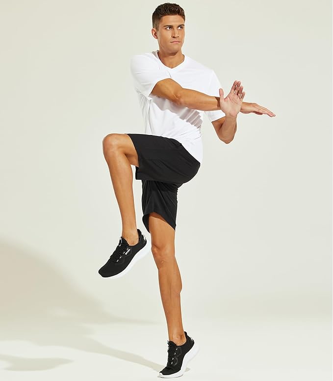 MIER Men's Quick Dry Workout Shirts Moisture Wicking Running Athletic Performance T-Shirts Recycled Polyester Top Tee-StrideForce Fitness