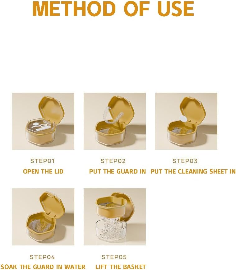 Double-layer Invisible Braces Orthodontic Retainer Storage Box,Retainer Case,Mouth Guard Case,Portable Denture Storage Washable Box with Hook,BPA-Free Teeth Whitening Storage Box (white)