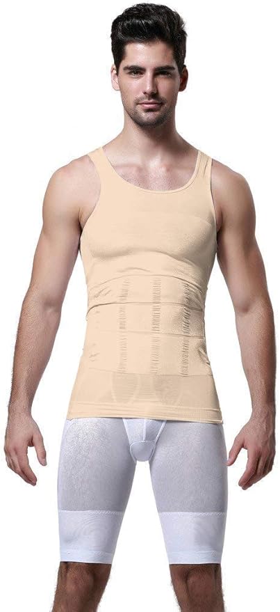 GKVK Mens Slimming Body Shaper Vest Shirt Abs Abdomen Slim-StrideForce Fitness