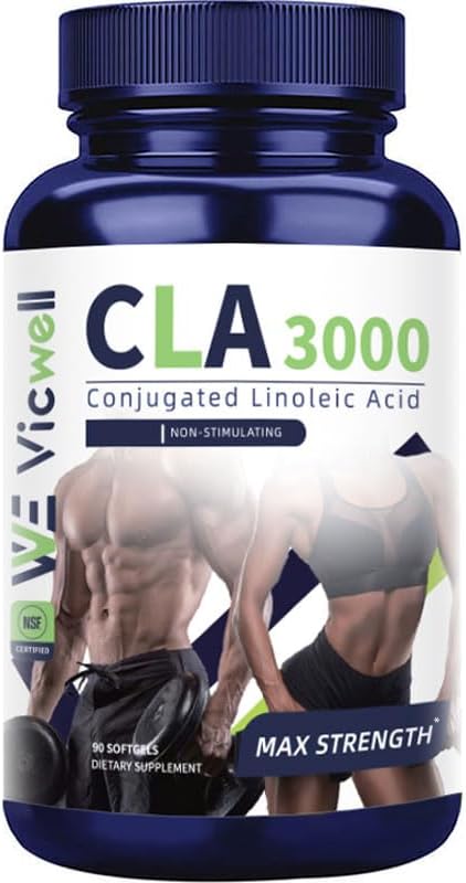 CLA 3000mg Softgels – Conjugated Linoleic Acid with Safflower Oil – CLA Supplement for Weight Management – Gluten Free – 90 Softgels-StrideForce Fitness
