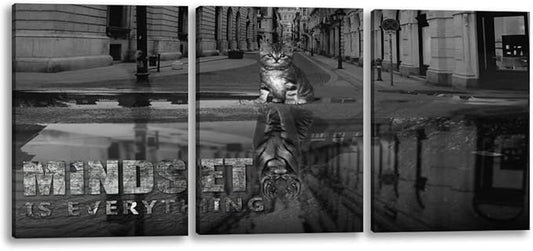 3 Panels Motivational Canvas Wall Art Inspirational Wall Art Entrepreneur Quotes Poster Print Artwork Painting Picture for Framed Home Decoration Living Room office bedroom 36''W x 16''H-StrideForce Fitness